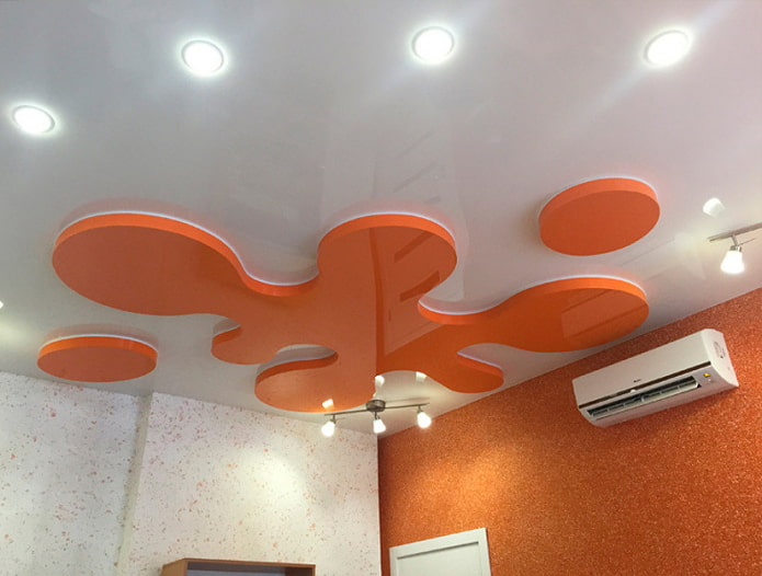 two-tone curly ceiling construction two-tone curly ceiling construction
