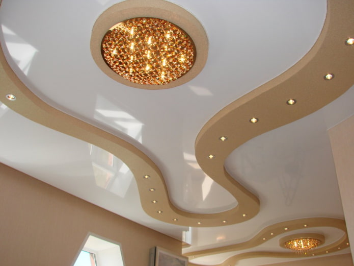 curly ceiling structure over the entire surface curly ceiling structure over the entire surface