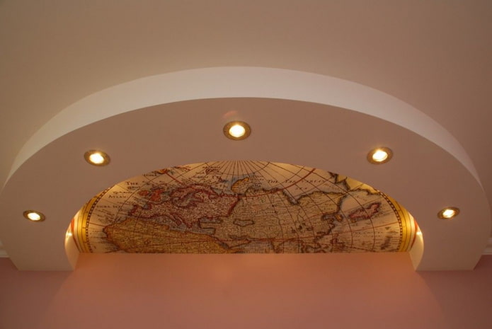 curly ceiling structure in the form of a semicircle curly ceiling structure in the form of a semicircle