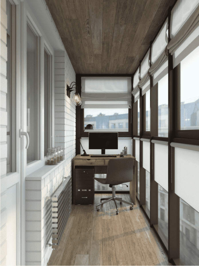 wooden ceiling structure on the loggia wooden ceiling structure on the loggia