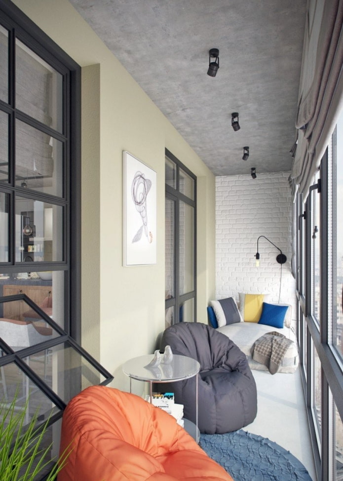 gray ceiling covering the loggia gray ceiling covering the loggia