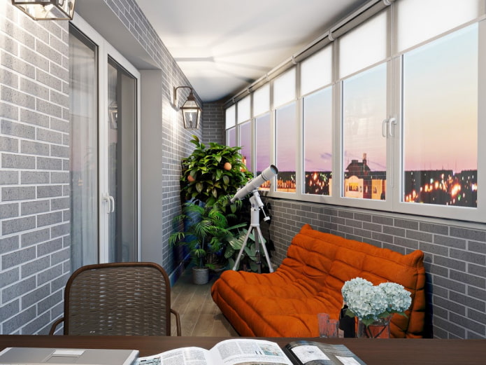 the ceiling on the loggia in the loft style the ceiling on the loggia in the loft style