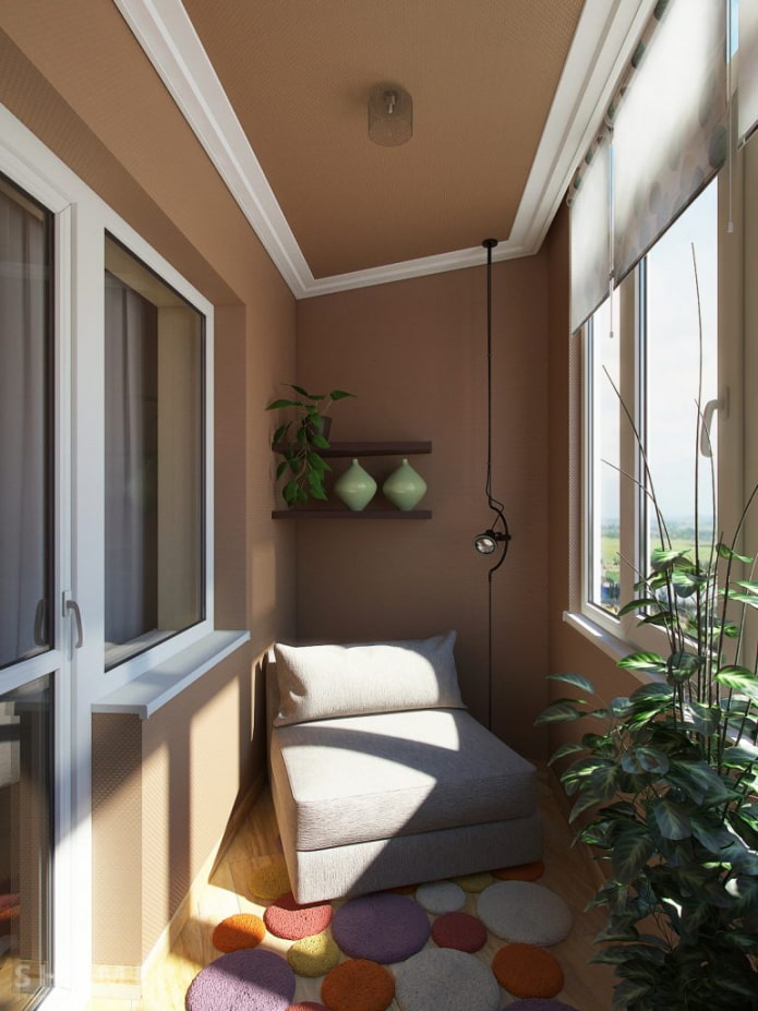 ceiling in the interior of the loggia ceiling in the interior of the loggia