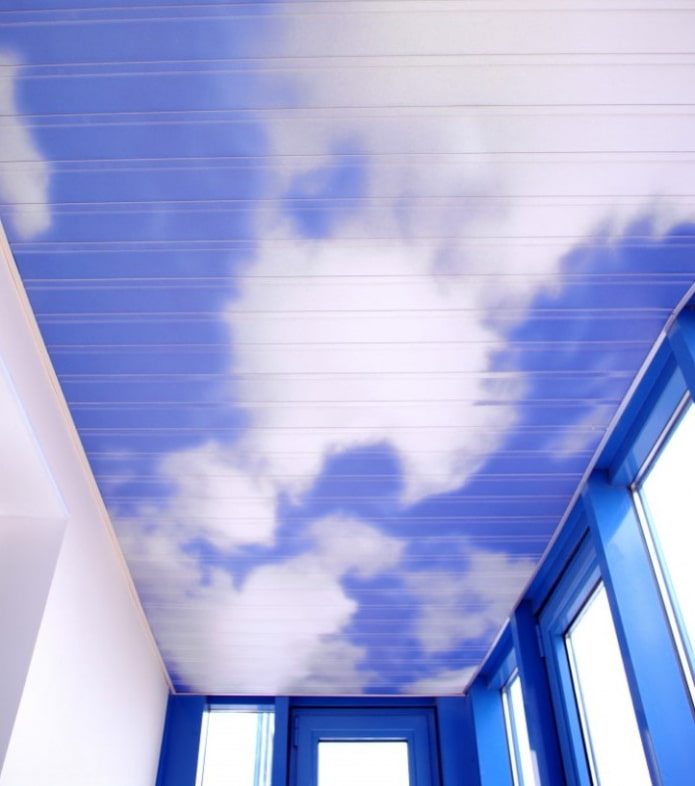 plastic ceiling panels on the loggia plastic ceiling panels on the loggia