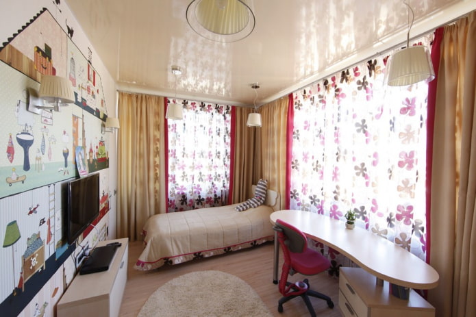 glossy stretch fabric in the nursery