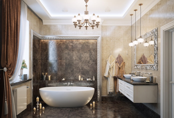 neoclassical bathroom ceiling design