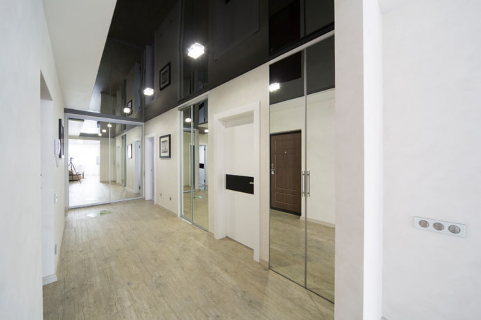 black ceiling in the interior of the hallway black ceiling in the interior of the hallway