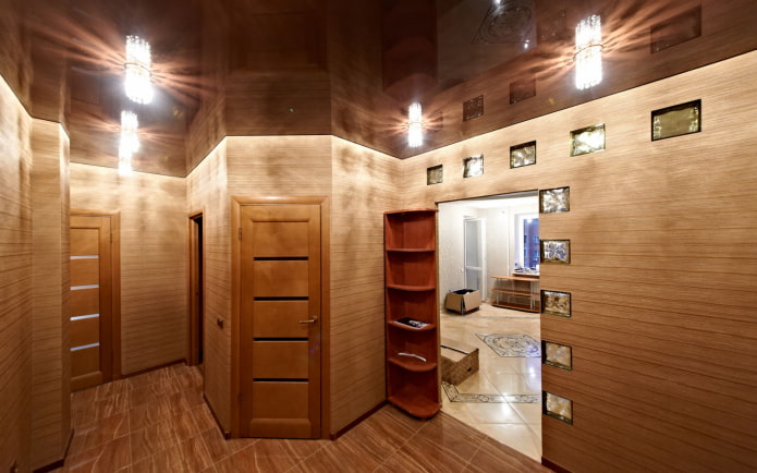 brown ceiling in the interior of the hallway brown ceiling in the interior of the hallway