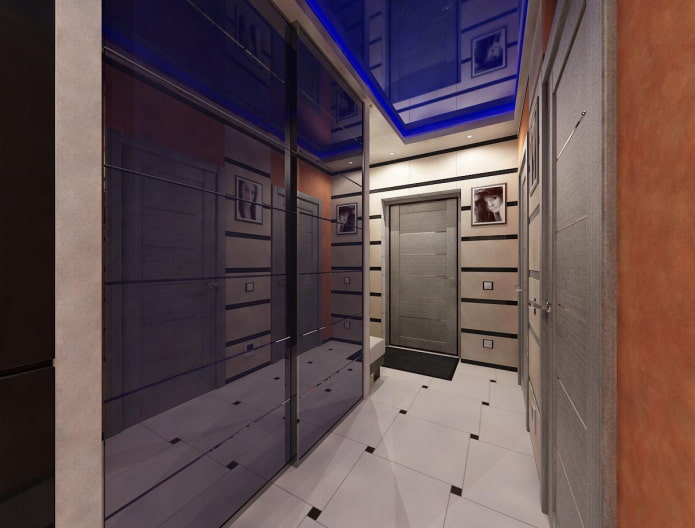 blue ceiling in the interior of the hallway blue ceiling in the interior of the hallway