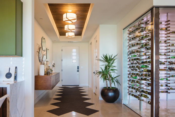 ceiling design in the hallway in a modern style ceiling design in the hallway in a modern style