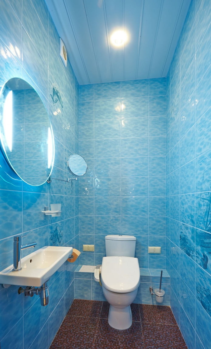 plastic ceiling panels in the bathroom