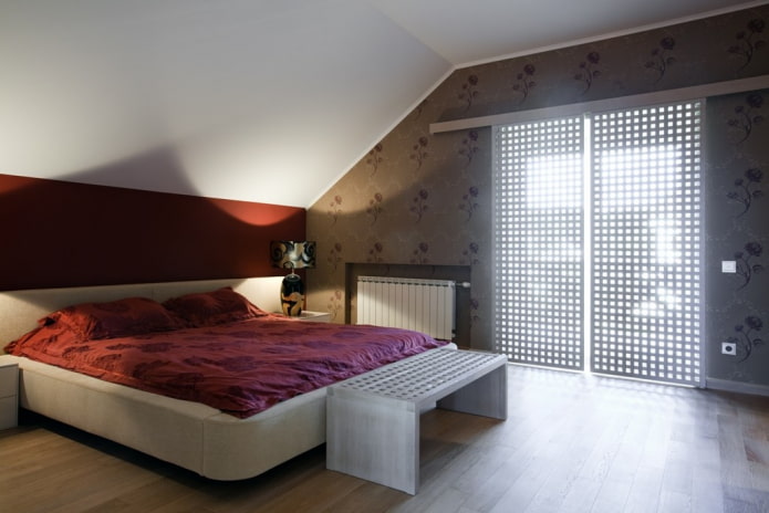 stretch ceiling in the attic