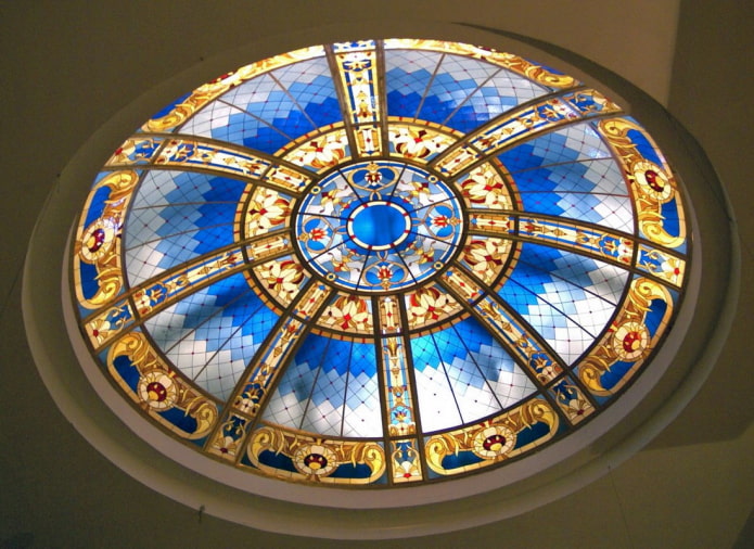 dome-shaped stained glass ceiling structure dome-shaped stained glass ceiling structure