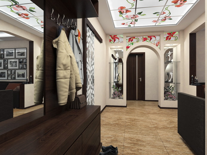 stained glass on the ceiling in the hallway stained glass on the ceiling in the hallway