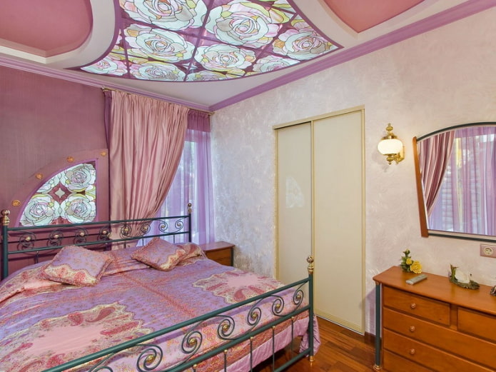 stained glass on the ceiling in the bedroom stained glass on the ceiling in the bedroom