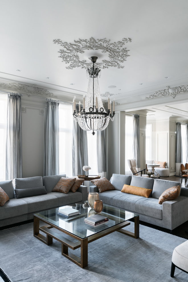 stucco decoration on the ceiling in the living room stucco decoration on the ceiling in the living room