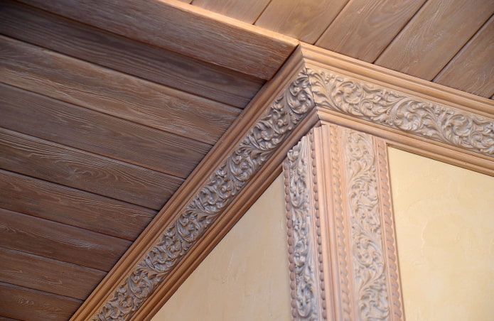 wooden fillets with lining ceiling wooden fillets with lining ceiling