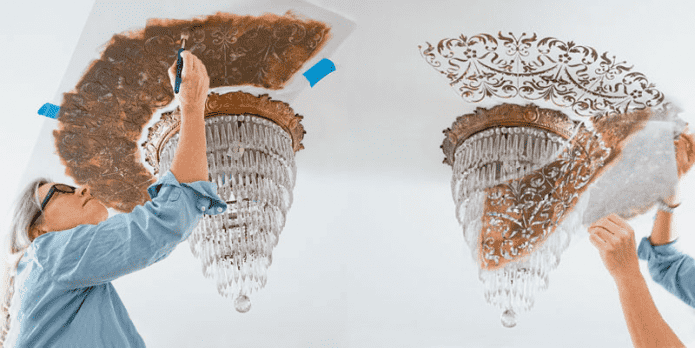 ceiling decor using a stencil ceiling decor using a stencil
