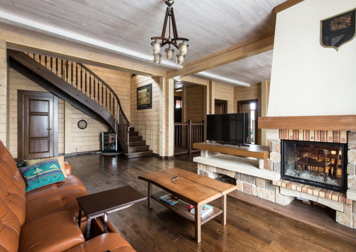 bleached oak on the ceiling in the living room bleached oak on the ceiling in the living room