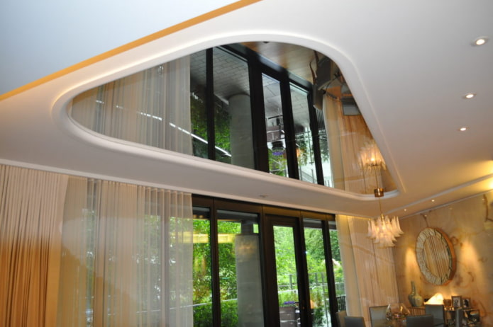 ceiling with mirrored inserts ceiling with mirrored inserts