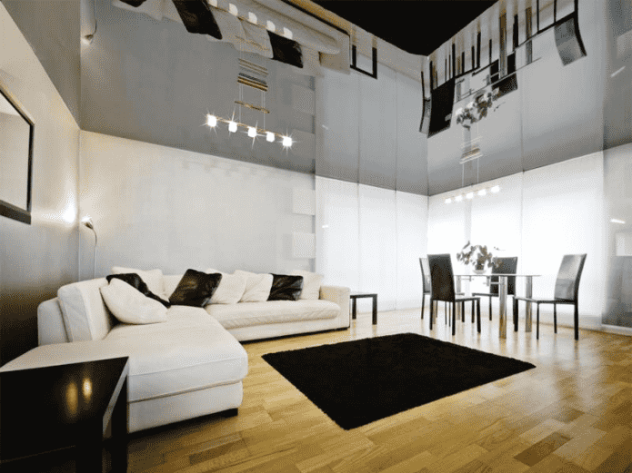 glossy mirror stretch fabric in the interior glossy mirror stretch fabric in the interior