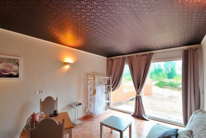 textured stretch fabric in the interior