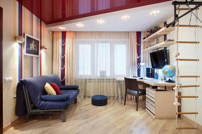 multi-colored tension structure in the nursery