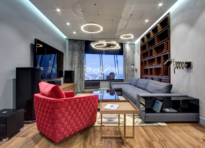 floating stretch canvas in the living room