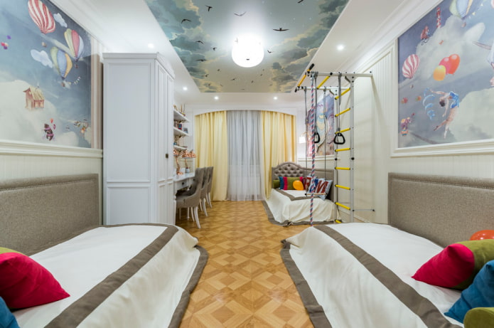 stretch fabric with photo printing in the interior