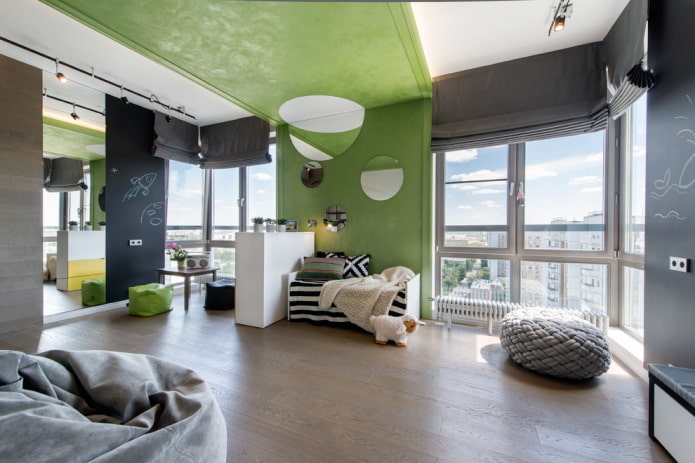 two-level ceiling in the nursery two-level ceiling in the nursery
