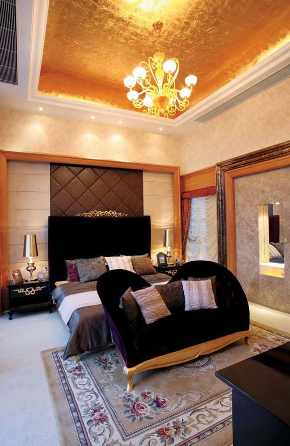 golden ceiling in the interior golden ceiling in the interior