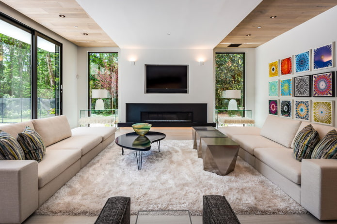 combined ceiling in the living room combined ceiling in the living room