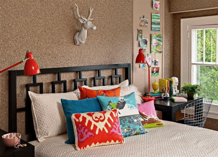 cork wall in the interior of the nursery cork wall in the interior of the nursery