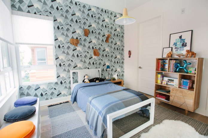wall covering in a nursery in a modern style wall covering in a nursery in a modern style