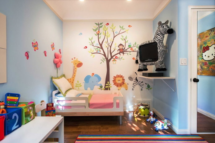 wall design in a small nursery wall design in a small nursery
