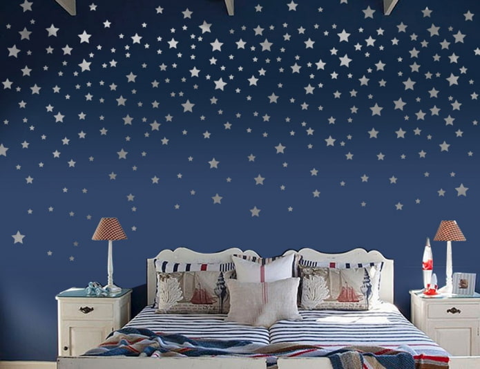 wall stickers in the form of stars in the nursery wall stickers in the form of stars in the nursery