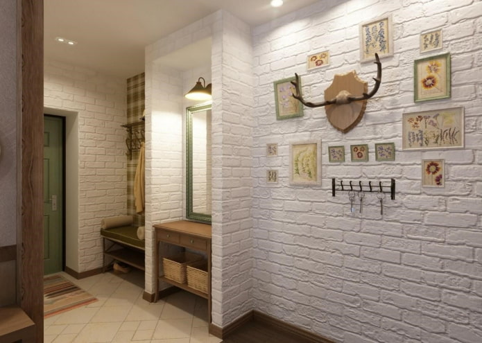 brick walls in the interior of the corridor brick walls in the interior of the corridor