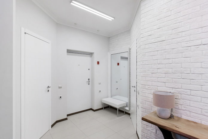 white wall decoration in the hallway white wall decoration in the hallway