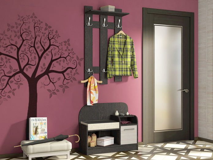 sticker on the wall in the interior of the hallway sticker on the wall in the interior of the hallway