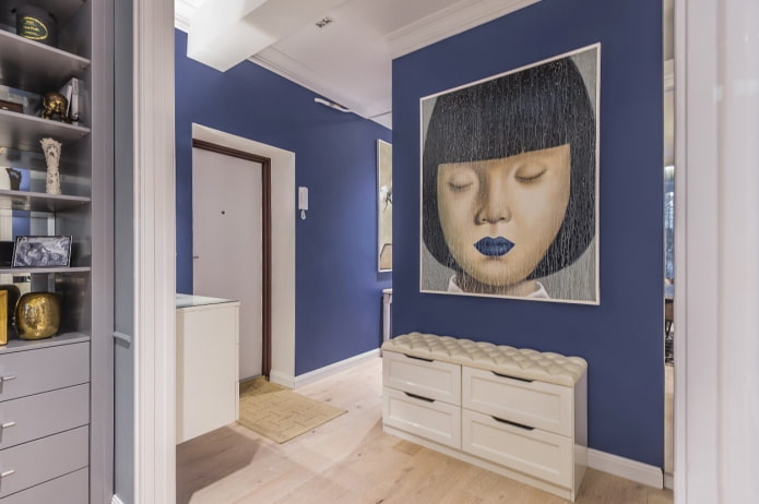 the picture on the wall in the interior of the hallway the picture on the wall in the interior of the hallway