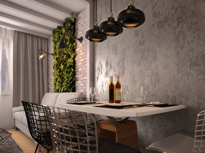 Venetian decorative plaster for concrete in the interior