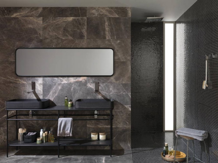 tiles with imitation plaster