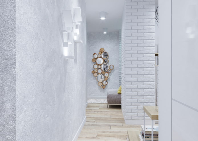 Venetian decorative plaster, white