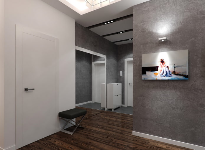 plaster for concrete in the interior of the hallway