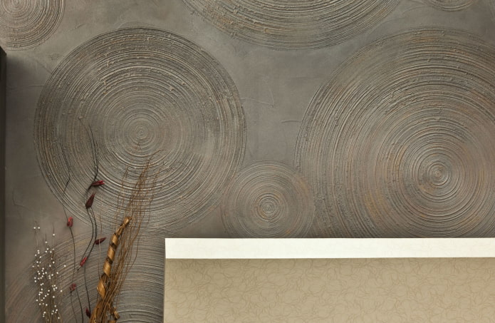 circles from plaster in the interior circles from plaster in the interior