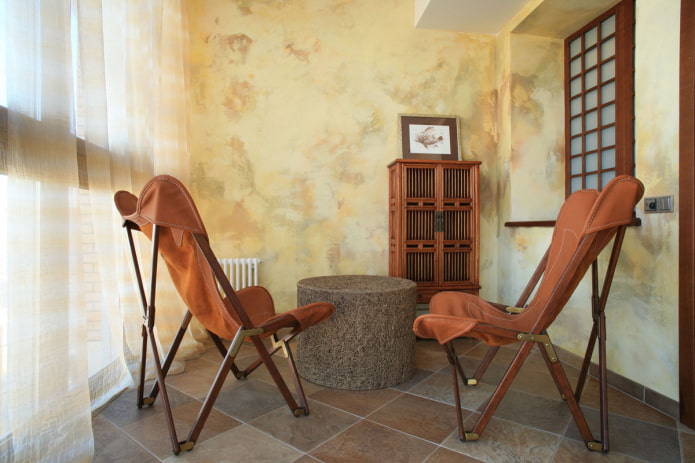 plaster in the interior of the balcony plaster in the interior of the balcony