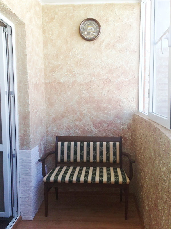 plaster in the interior of the balcony plaster in the interior of the balcony