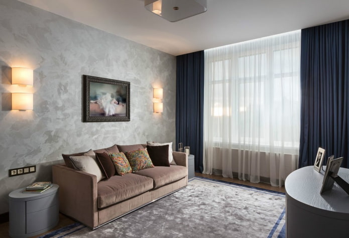 plaster in the interior of the living room plaster in the interior of the living room