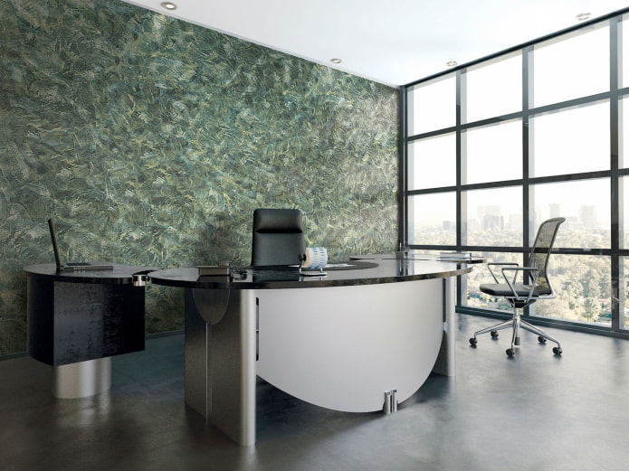 plaster in the interior of the office plaster in the interior of the office