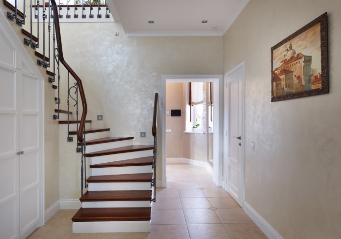 plaster with imitation of fabric in the interior plaster with imitation of fabric in the interior